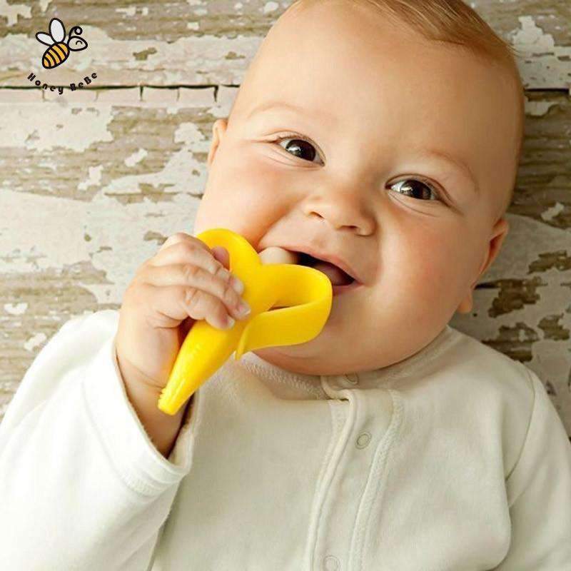 Baby Banana Toothbrush Training