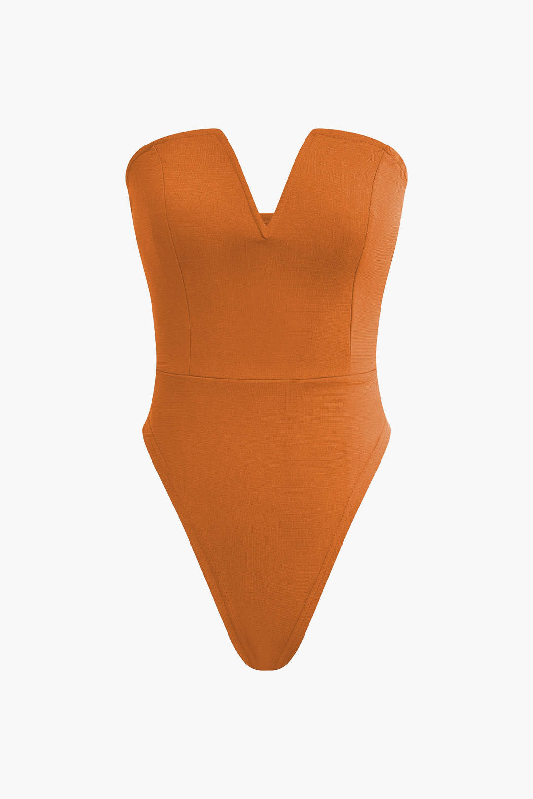 Woman's Strapless V-Neck Bodysuit