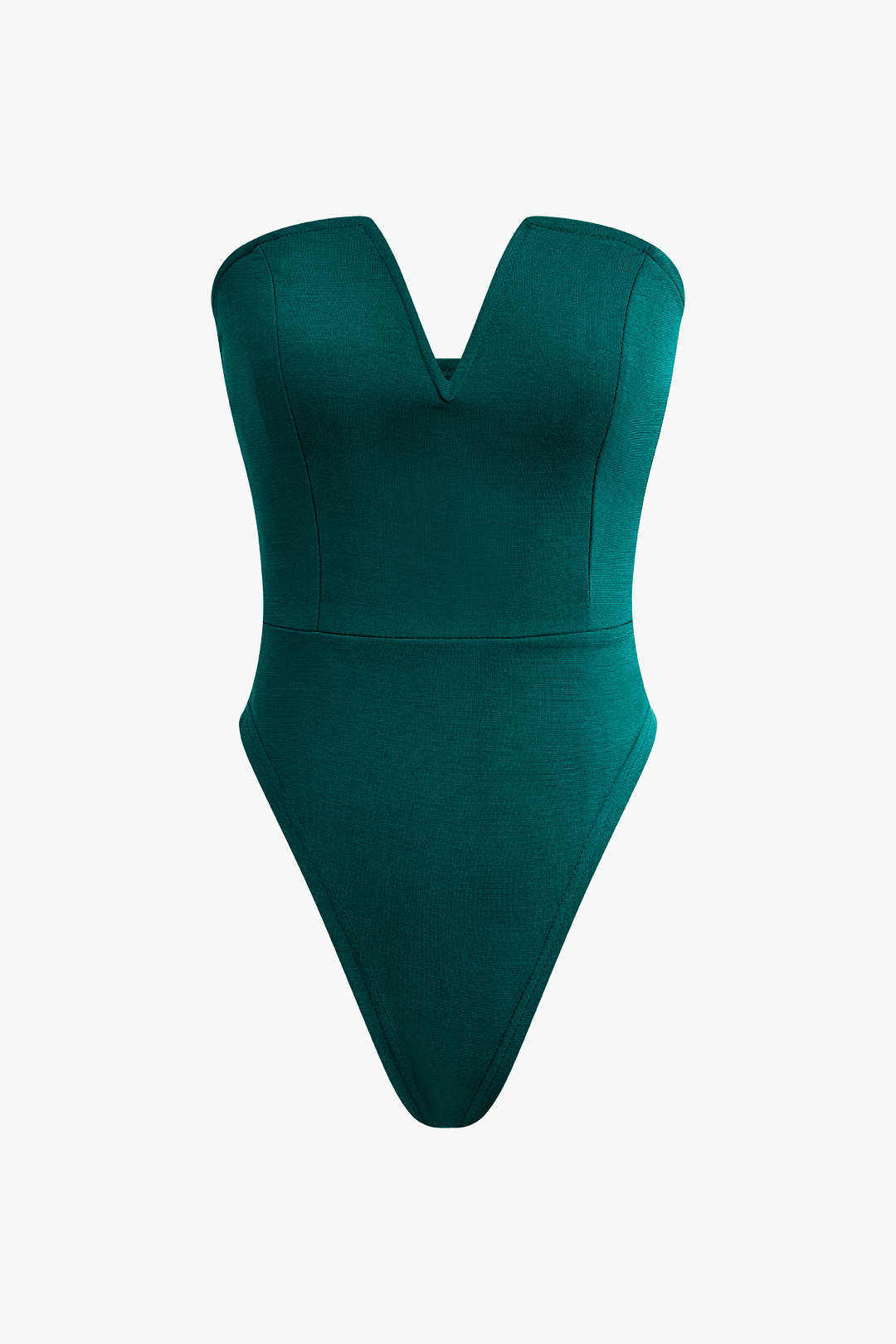 Woman's Strapless V-Neck Bodysuit