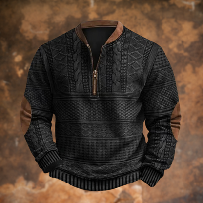 Men's Knitted Zipped Sweater Comfortable Winter Style