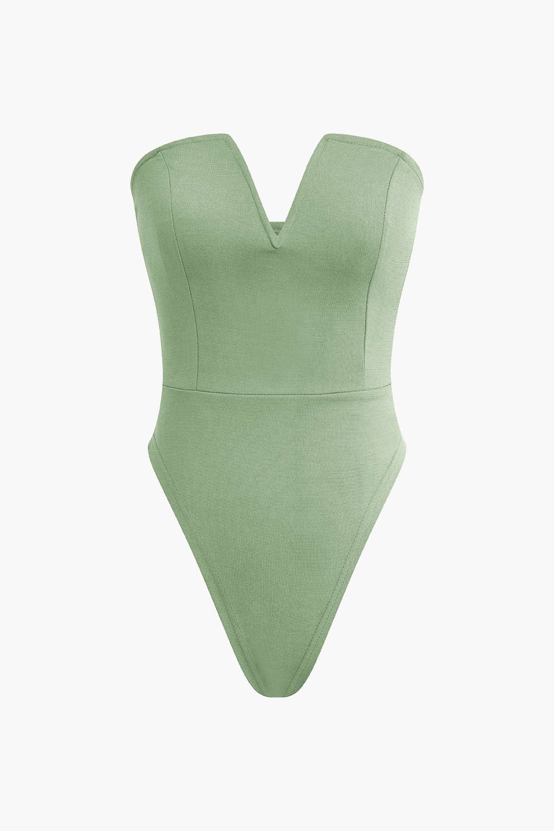 Woman's Strapless V-Neck Bodysuit